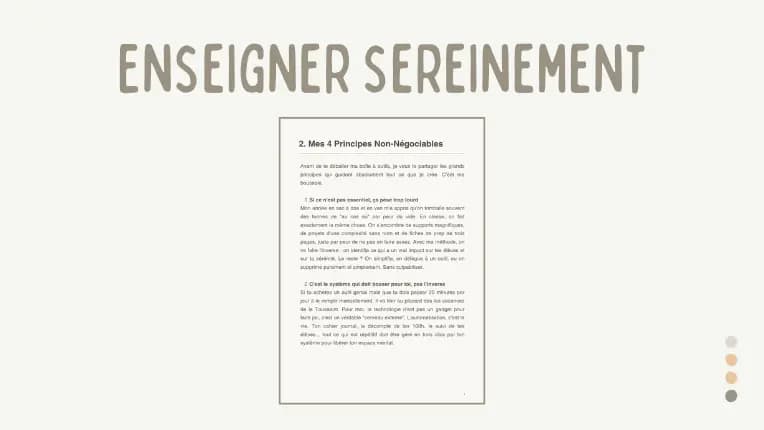 Enseigner sereinement