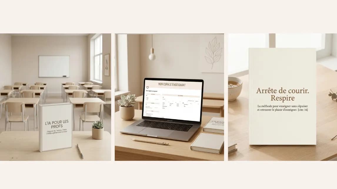 Mon Espace Enseignant + Enseigner sans s'épuiser + L'IA pour les Profs
